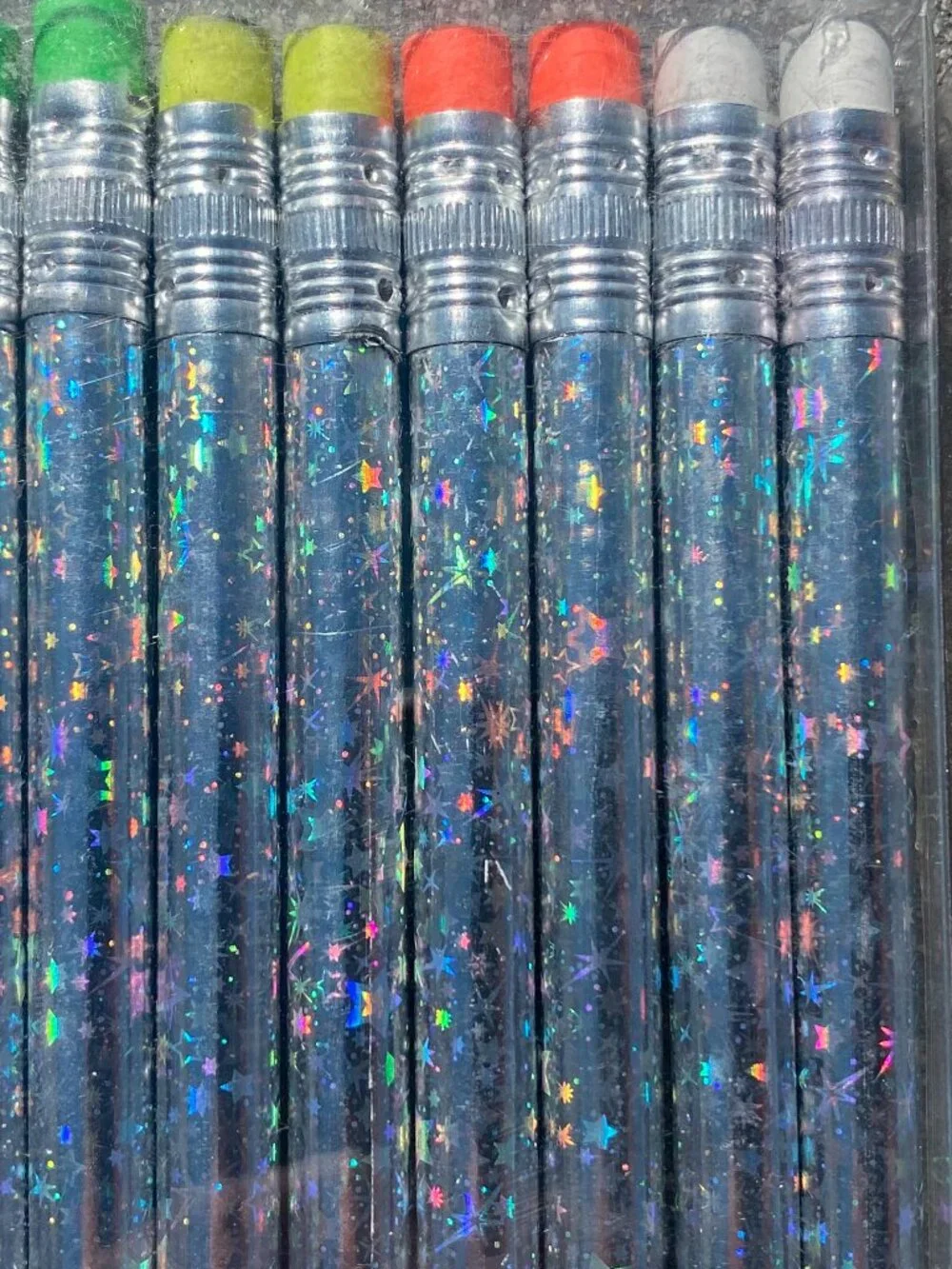 2 pack-12 count each-PenGear- Silver Sparkle Rainbow Pencils-Sharpened-NEW! - Picture 5 of 8